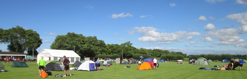 The halfway camp at Hutton Cranswick Sports Fields